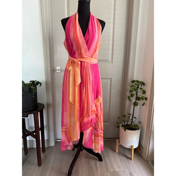 NWT Julia Jordan Surplus Halter Hi Low Belted Dress Sz. 4 - Picture 7 of 11